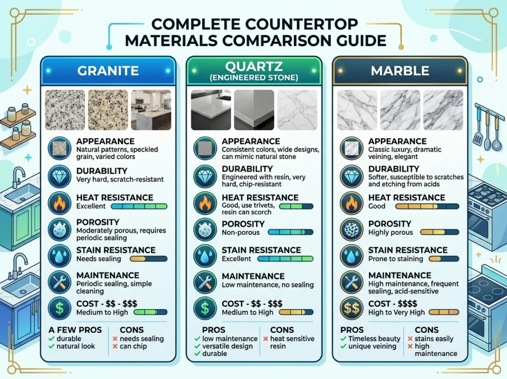Granite vs Quartz Countertops The Direct Comparison