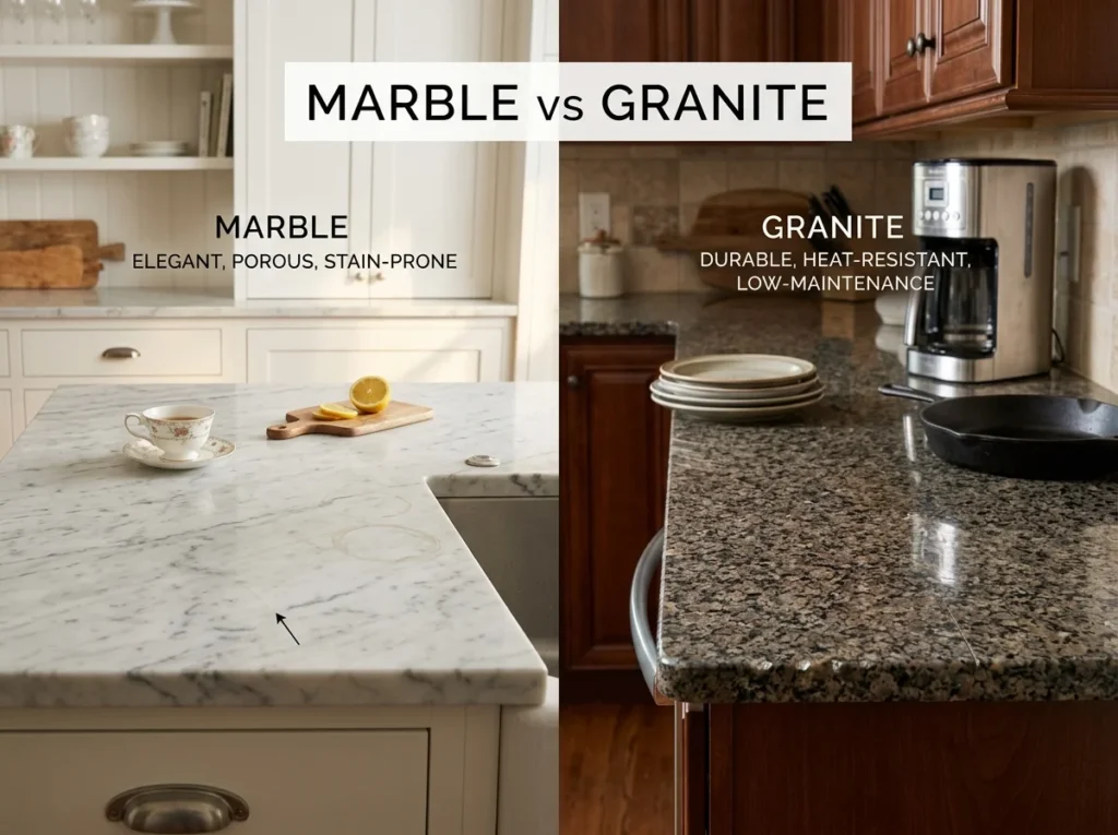 Marble vs Granite for Kitchens Honest Comparison