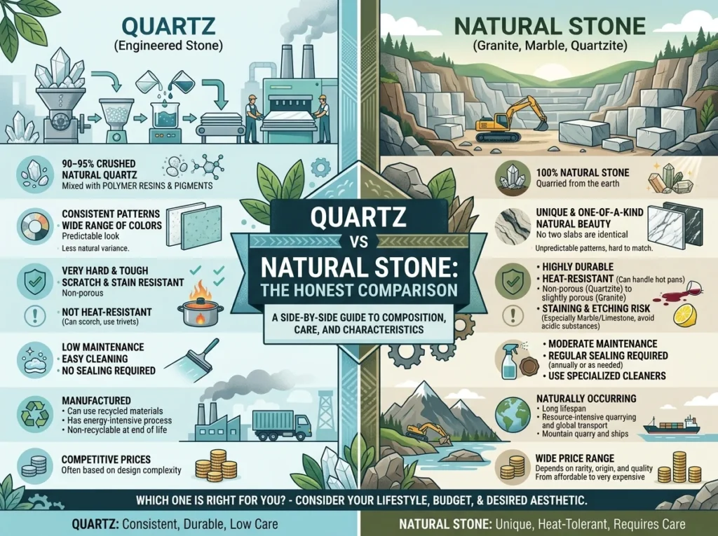 Quartz vs Natural Stone The Honest Comparison