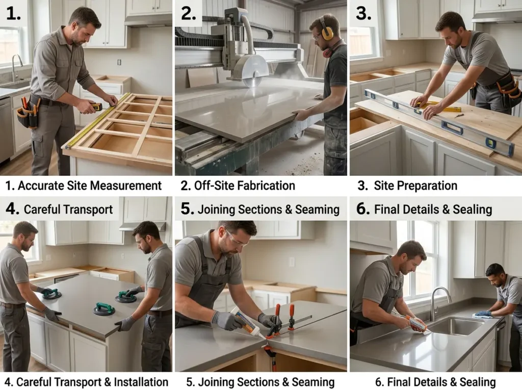 Countertop Install Process Steps Explained Completely