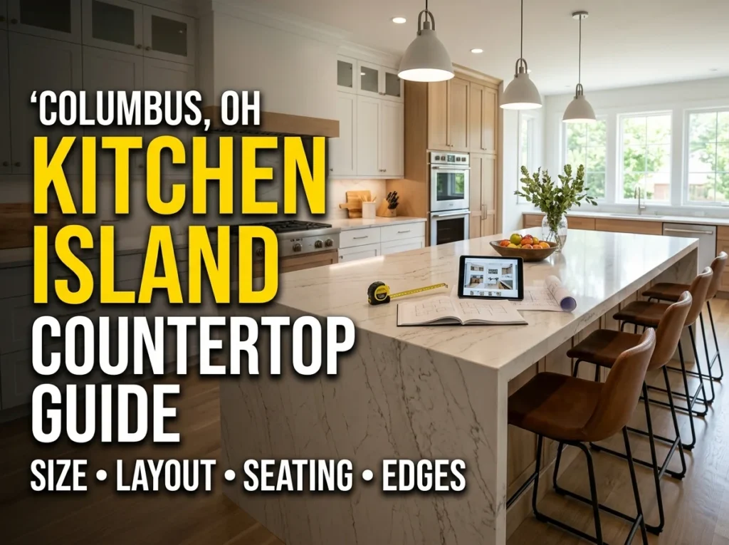 Kitchen Island Countertops in Columbus OH Size, Layout, Seating and Edge Planning Guide