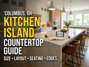 Kitchen Island Countertops in Columbus OH Size, Layout, Seating and Edge Planning Guide