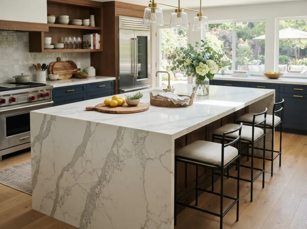 Stone or Engineered Quartz for an Island